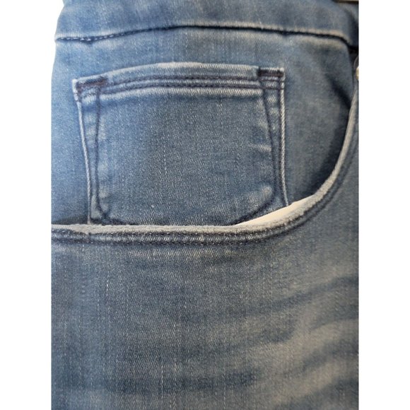 Good American Good Waist Size 24 Denim Blue‎ Jeans Blue Skinny Raw Hem - Picture 9 of 10
